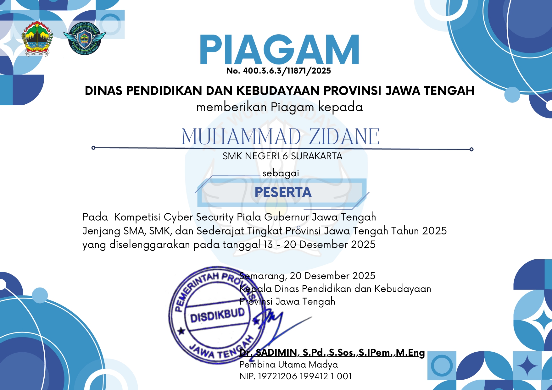 Central Java Governor's Cup Cyber Security Competition 2025
